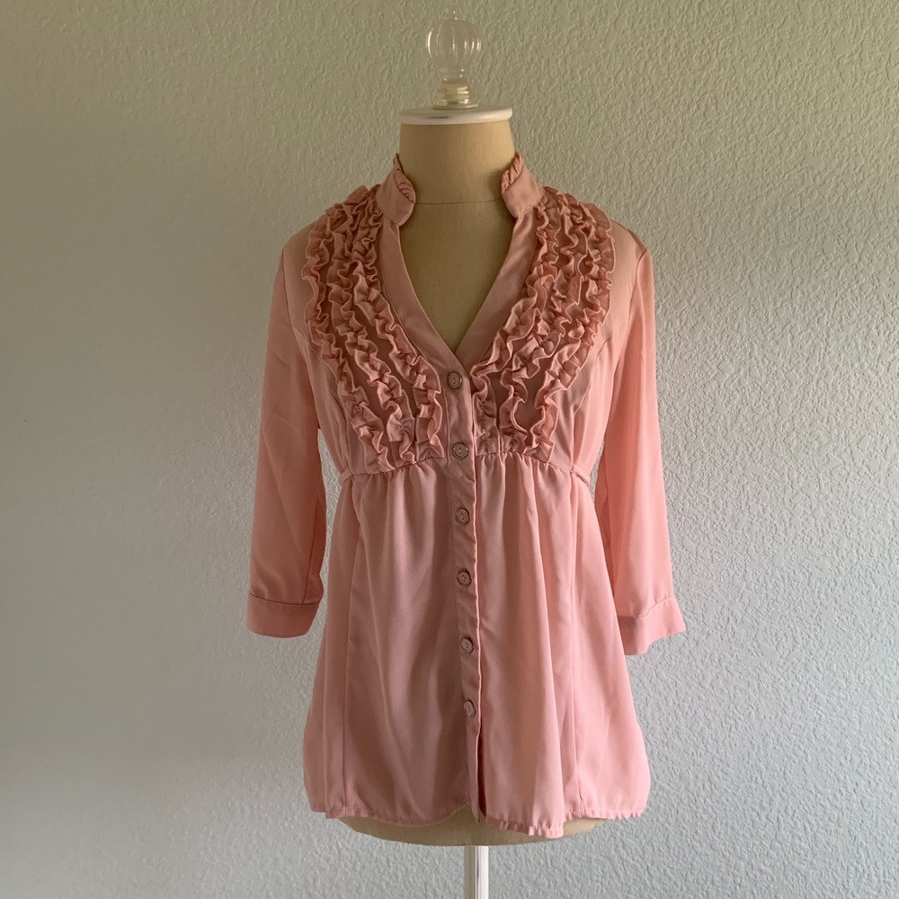 Size XS LOVE HAIGHT Ruffled Blouse